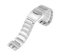 NFJNFCF 23mm316 Solid Stainless Steel Watchband Compatible With Swatch YCS YAS YGS IRONY Watch Band Strap Metal Watch Wrist Silver Black Bracelets(Silver)