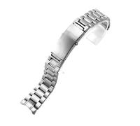 NFJNFCF 316L 18mm 20mm 22mm Silver Stainless Steel Watch Bands Strap Compatible With Omega Seamaster Speedmaster Planet Ocean Belt Watchband(Steel-5Beads-No Log,22mm)