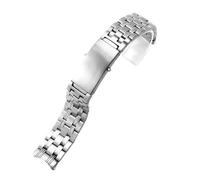 NFJNFCF 316L 18mm 20mm 22mm Silver Stainless Steel Watch Bands Strap Compatible With Omega Seamaster Speedmaster Planet Ocean Belt Watchband(Steel-9Beads-No Log,20mm)