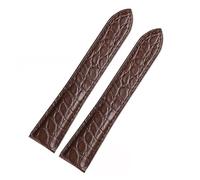 NFJNFCF Black Brown Blue Watchband Compatible With Cartier Crocodile Strap Genuine Leather Solo Key London Calibo Men's Bracelet 20 22 23 24 25(Brown no buckle,20mm)