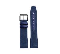 NFJNFCF Blue Green Bracelet Compatible With IWC Nylon Genuine Leather Watch Band Big Pilot Little Prince Mark 18 Watch Strap 20 21 22mm(Blue black pin,22mm)