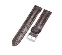 NFJNFCF Butterfly Buckle Needle Buckle Genuine Cow Leather Watchband 18 19 20 21 22mm Compatible With Longines Presence Master Collection Moonphase(Brown-ST-K26,18mm)