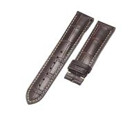 NFJNFCF Butterfly Buckle Needle Buckle Genuine Cow Leather Watchband 18 19 20 21 22mm Compatible With Longines Presence Master Collection Moonphase(Brown-No Buckle,21mm)