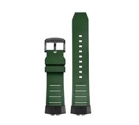 NFJNFCF Compatible With Casio 3506 Gbd-200 Quick Fluororubber Watch Strap Gbd 200 Rubber Watchband Men Yellow Green Red Grey Soft Bracelet(Green black pin)