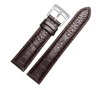 NFJNFCF Compatible With Casio MTP-1375D MTP-1374L MTH-5001L Calfskin Strap Compatible With AR2411 2433 2447 0389 Universal Watch Accessories 20mm 22mm(Dark brown silver,20mm)