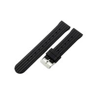 NFJNFCF Compatible With No. 5 Seiko Canned Abalone Water Ghost Small Mm Ganso Series Sla017 Waterproof Silicone Rubber Diamond Texture Watch Strap(Black-Steel-K1,22mm)