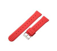 NFJNFCF Compatible With No. 5 Seiko Canned Abalone Water Ghost Small Mm Ganso Series Sla017 Waterproof Silicone Rubber Diamond Texture Watch Strap(Red-Steel-K1,22mm)