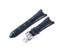 NFJNFCF Compatible With Patek Philippe Nautilus Serie Leather Strap 5712G 5726A-001 Special Notch PP Men‘s Cowhide Wear-resisting Watchbands 25mm(Blue-ST-Z21)