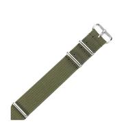 NFJNFCF Compatible With Seiko Nylon Strap Tissot Dw Casio Sports Durable Waterproof Breathable Canvas Woven 18 20 22mm Integrated Watchbands(Army Green-Steel,20mm)