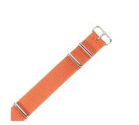 NFJNFCF Compatible With Seiko Nylon Strap Tissot Dw Casio Sports Durable Waterproof Breathable Canvas Woven 18 20 22mm Integrated Watchbands(Orange-Steel,20mm)