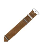NFJNFCF Compatible With Seiko Nylon Strap Tissot Dw Casio Sports Durable Waterproof Breathable Canvas Woven 18 20 22mm Integrated Watchbands(Brown-Steel,18mm)