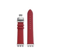 NFJNFCF Compatible With Swatch Metal Adapter YVS400 YVB404 YVS420 YVS454 YVS451 Leather Strap Bracelet Modified Watch Chain 21mm Red Blue Black Band(A-Red-Silver)
