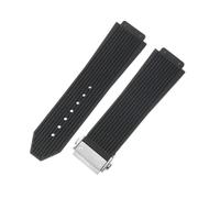 NFJNFCF Compatible With Yubo Big Bang Classic Fusion Series Exquisite Elastic Comfortable Waterproof Watchbands Black Blue White 26x19mm(Black-Steel-Z2)