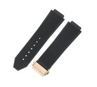 NFJNFCF Compatible With Yubo Big Bang Classic Fusion Series Exquisite Elastic Comfortable Waterproof Watchbands Black Blue White 26x19mm(Black-Rose-Z2)