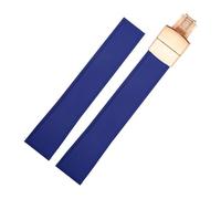 NFJNFCF Fluororubber Watch Strap Flat Interface Fashion Quick Release Universal Watchband Compatible With CTS FKM Rubber Watch Strap(Blue-rose gold,22mm)