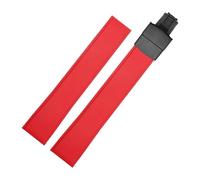 NFJNFCF Fluororubber Watch Strap Flat Interface Fashion Quick Release Universal Watchband Compatible With CTS FKM Rubber Watch Strap(Red-black,20mm)