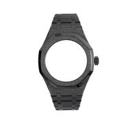 NFJNFCF GA-2100 Modified Bezel Kit Compatible With Casio GA2100 GA-2110 WatchBand 316L Set Metal Bracelet Watch Strap Case Men's Accessories(Frost black B)