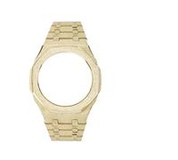 NFJNFCF GA-2100 Modified Bezel Kit Compatible With Casio GA2100 GA-2110 WatchBand 316L Set Metal Bracelet Watch Strap Case Men's Accessories(Frost gold A)