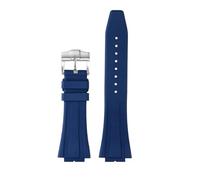 NFJNFCF GA-2100 Watch Band Compatible With Casio GBM-2100/GM-2100/GA-B2100 Series Quick Release Protruding Rubber Watch Band Strap Bracelet 16mm(Blue silver -pin)