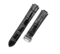 NFJNFCF Genuine Leather Watch Strap Compatible With Cartier Blue Balloon Strap Wsbb0025 Cross W6920085 Men's And Women's Cowhide Accessories(Black-ST-Z4,8x16mm)