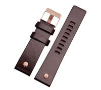 NFJNFCF Genuine Leather Watch Strap Compatible With Diesel Leather Watch Band Large Dial Dz7333 Dz7348 Dz4318 Men's And Women's Accessories(Dark brown-rose gold,22mm)