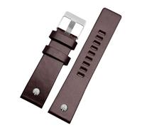 NFJNFCF Genuine Leather Watch Strap Compatible With Diesel Leather Watch Band Large Dial Dz7333 Dz7348 Dz4318 Men's And Women's Accessories(Dark brown-steel,30mm)