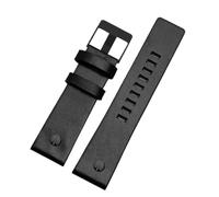 NFJNFCF Genuine Leather Watch Strap Compatible With Diesel Leather Watch Band Large Dial Dz7333 Dz7348 Dz4318 Men's And Women's Accessories(Black tabby-black,26mm)