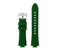 NFJNFCF Modified Silicone Rubber Strap Compatible With Casio EFR-S108D EFS-S570 ECB-10YDC Sports Watchband Watch Accessories(Green silver pin,EFS-S570)