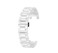 NFJNFCF Notched Ceramic Bracelet Compatible With MK Watch Band Female Sky Star Parker Series Mk6986 6985 Mk5896 Notched Ceramic Watch Band 20X12mm(White)