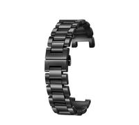 NFJNFCF Notched Ceramic Bracelet Compatible With MK Watch Band Female Sky Star Parker Series Mk6986 6985 Mk5896 Notched Ceramic Watch Band 20X12mm(Noir)