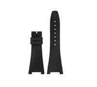 NFJNFCF Nylon Leather Bottom Watchband Compatible With IWC Engineer Series IW500501 IW378507 Iw323601 Men's Watch Strap 30 * 16mm Notch Steel Buckle(Black black no clasp)