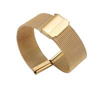 NFJNFCF Vintage Small Square Metal Watchband Compatible With CASIO A159w-n1 A158WA LA680 /690 Strap Stainless Steel Bracelet Milan Webbing 13/14/18/(Gold,14mm)