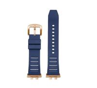 NFJNFCF Watchband Compatible With Casio GMW-B5000 GM-B2100 GMB2100 GMC-B2100 MRG-B2100D Watch Band Rubber Strap Link Replacement Bracelet(Blue-rose gold pin)