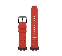 NFJNFCF Watchband Compatible With Casio GMW-B5000 GM-B2100 GMB2100 GMC-B2100 MRG-B2100D Watch Band Rubber Strap Link Replacement Bracelet(Red-black pin)