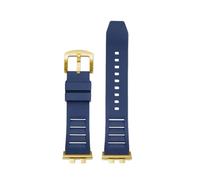 NFJNFCF Watchband Compatible With Casio GMW-B5000 GM-B2100 GMB2100 GMC-B2100 MRG-B2100D Watch Band Rubber Strap Link Replacement Bracelet(Blue-Gold pin)