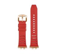 NFJNFCF Watchband Compatible With Casio GMW-B5000 GM-B2100 GMB2100 GMC-B2100 MRG-B2100D Watch Band Rubber Strap Link Replacement Bracelet(Red-rose gold pin)