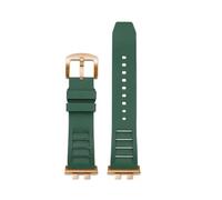 NFJNFCF Watchband Compatible With Casio GMW-B5000 GM-B2100 GMB2100 GMC-B2100 MRG-B2100D Watch Band Rubber Strap Link Replacement Bracelet(Green-rose gold pin)