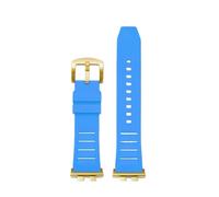 NFJNFCF Watchband Compatible With Casio GMW-B5000 GM-B2100 GMB2100 GMC-B2100 MRG-B2100D Watch Band Rubber Strap Link Replacement Bracelet(Sky blue-gold pin)