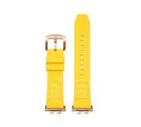 NFJNFCF Watchband Compatible With Casio GMW-B5000 GM-B2100 GMB2100 GMC-B2100 MRG-B2100D Watch Band Rubber Strap Link Replacement Bracelet(Yellow-RG pin)