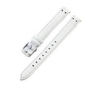 NFJNFCF Women's Fashionable Watch Accessories Compatible With Anne Klein AK2156 AK2157 AK2618 Concave Interface Comfortable Cowhide Strap12x6 14x8mm(White-ST-K1,12x6mm)