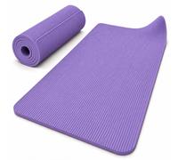 NFK Textile Portable Yoga Mat Thick Exercise Gym Workout Mats Men Women | Premium NBR Yoga Mat, 8mm Cushioned Support for Yoga, Pilates, Exercise & Workouts, Lightweight & Rollable, 183 x 61cm