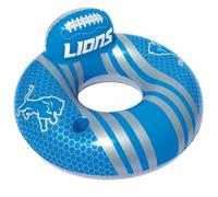 NFL 42" Pool Float with Backrest and Cupholder, Officially Licensed Inflatable Tube for Adults - Detroit Lions