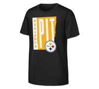 NFL Boys Tear It Up Tee Short Sleeve T-Shirt, Black, 9-11 Years EU
