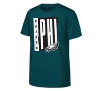 NFL Boys Tear It Up Tee Short Sleeve T-Shirt, Eagles Green, 9-11 Years EU
