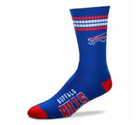 NFL Buffalo Bills Socks 4-Stripe Deuce Socks For Bare Feet Socks