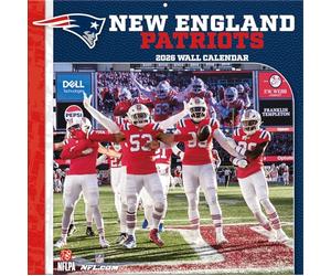 NFL Calendar Wall Calendar 2026 30 x 60 cm New England Patriots