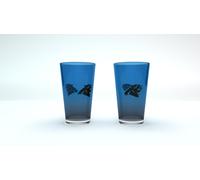 NFL Carolina Panthers 2 Pint Glass Glasses Set Beer Beer Glass 475ml Team Colour