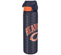 NFL Chicago Bears Lightweight Steel Water Bottle, 600 ml/20 oz, Non-Insulated, Leak Proof, Easy to Open, Secure Lock, Dishwasher Safe, Flip Cover, Fits Cup Holders, Metal Water Bottle