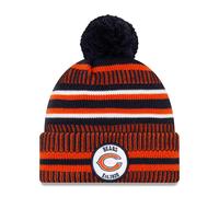 Nfl Chicago Bears Sideline 2019 Bobble Beanie Cuffed Knit Hat Newera