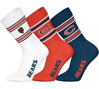 Nfl Chicago Bears Socks 3 Pack Crew Socks